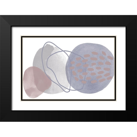 Minimalist Pink Purple Palette II Black Modern Wood Framed Art Print with Double Matting by Orlov, Irena