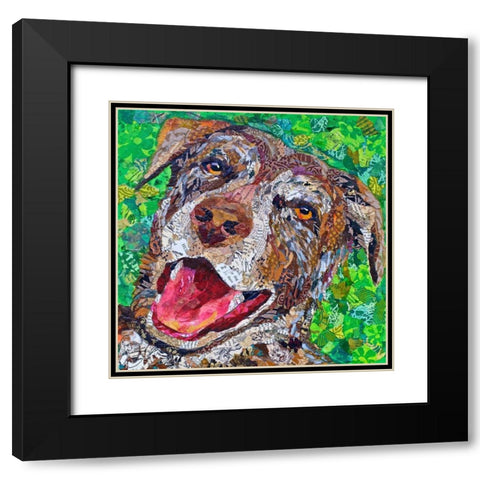 Ben Dog Black Modern Wood Framed Art Print with Double Matting by St Hilaire, Elizabeth