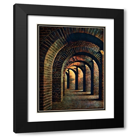 Medieval Vaulted Cellar II Black Modern Wood Framed Art Print with Double Matting by Aldridge, Ashley