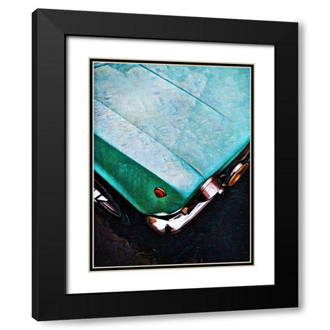 Turquoise Car Close-up Black Modern Wood Framed Art Print with Double Matting by Aldridge, Ashley