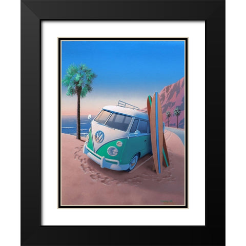 Coastal California Black Modern Wood Framed Art Print with Double Matting by Courtney, Richard