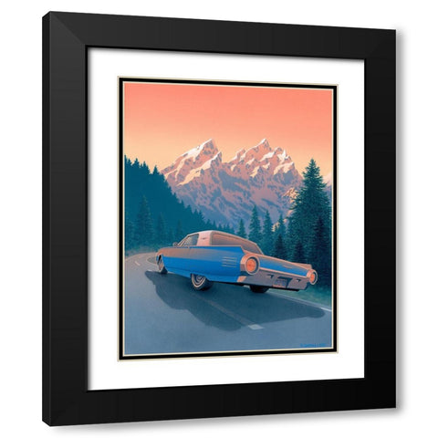 Grand Teton Black Modern Wood Framed Art Print with Double Matting by Courtney, Richard