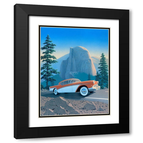 Yosemite Black Modern Wood Framed Art Print with Double Matting by Courtney, Richard