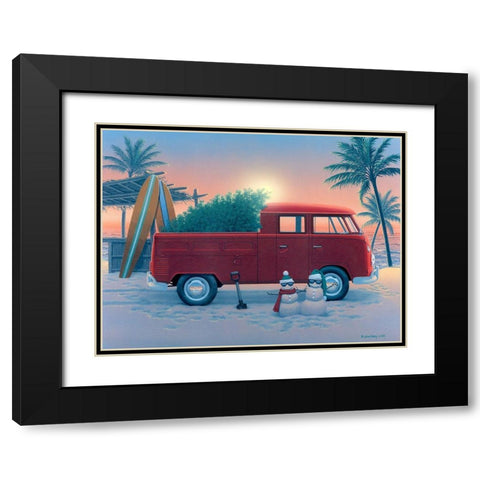 Oh Christmas Tree Black Modern Wood Framed Art Print with Double Matting by Courtney, Richard