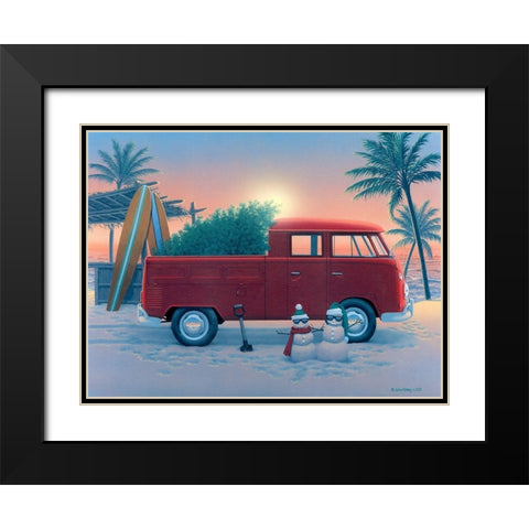 Oh Christmas Tree Black Modern Wood Framed Art Print with Double Matting by Courtney, Richard