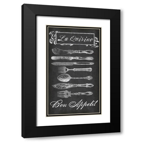 Chalkboard Vintage la Cuisine Black Modern Wood Framed Art Print with Double Matting by Haase, Andrea