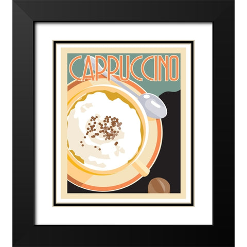 Cappuccino II Black Modern Wood Framed Art Print with Double Matting by Weiss, Richard