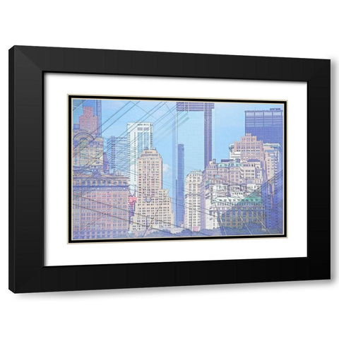 Cityworks III Black Modern Wood Framed Art Print with Double Matting by Hunziker, Steve