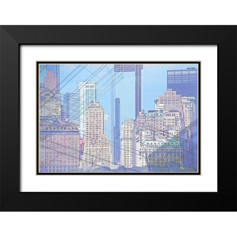 Cityworks III Black Modern Wood Framed Art Print with Double Matting by Hunziker, Steve
