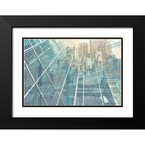 Cityworks VI Black Modern Wood Framed Art Print with Double Matting by Hunziker, Steve