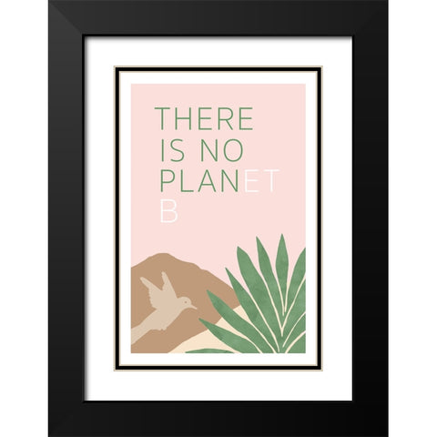 Love Our Planet III Black Modern Wood Framed Art Print with Double Matting by Kouta, Flora