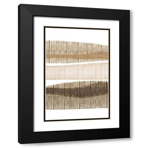 Wood Grain I Black Modern Wood Framed Art Print with Double Matting by Kouta, Flora