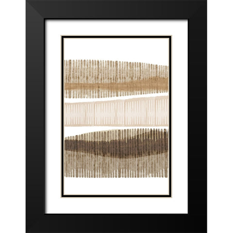 Wood Grain I Black Modern Wood Framed Art Print with Double Matting by Kouta, Flora