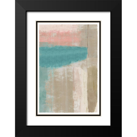 Pastel Blush I Black Modern Wood Framed Art Print with Double Matting by Kouta, Flora