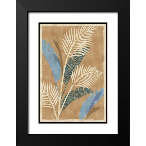 Cobalt Blue Palms IV Black Modern Wood Framed Art Print with Double Matting by Kouta, Flora
