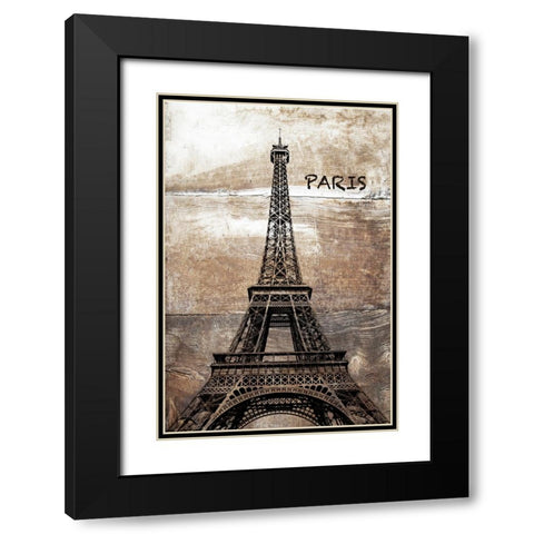 France I Black Modern Wood Framed Art Print with Double Matting by Orlov, Irena