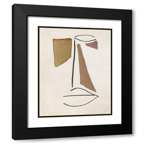 AbFace II Black Modern Wood Framed Art Print with Double Matting by Smith, Karen