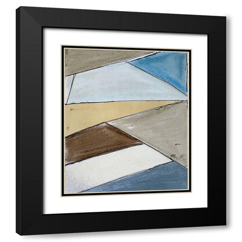 Zig Zag I Black Modern Wood Framed Art Print with Double Matting by Smith, Karen