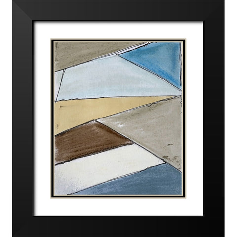 Zig Zag I Black Modern Wood Framed Art Print with Double Matting by Smith, Karen