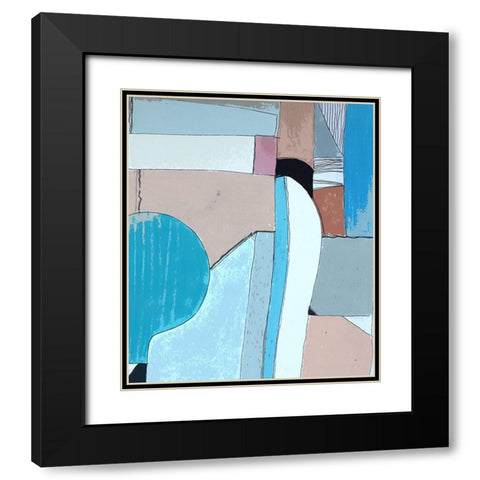 Twist and Turn II Black Modern Wood Framed Art Print with Double Matting by Smith, Karen