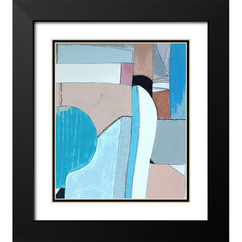 Twist and Turn II Black Modern Wood Framed Art Print with Double Matting by Smith, Karen