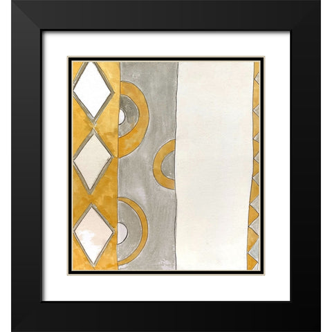 Hoopla I Black Modern Wood Framed Art Print with Double Matting by Smith, Karen
