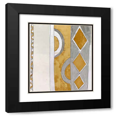 Hoopla II Black Modern Wood Framed Art Print with Double Matting by Smith, Karen