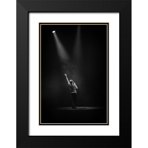 Shine on me Black Modern Wood Framed Art Print with Double Matting by Samuelsson, Anders