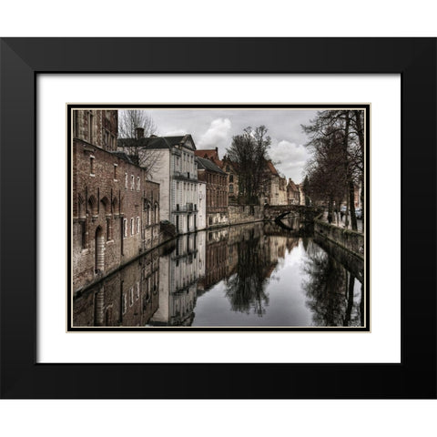 Reflections of the past ... Black Modern Wood Framed Art Print with Double Matting by Depaepe, Yvette