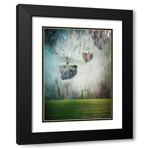 The Islands of oblivion Black Modern Wood Framed Art Print with Double Matting by Lazarska, Lucyna