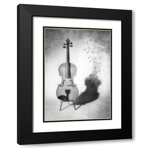 Melodie Black Modern Wood Framed Art Print with Double Matting by Provost, Louis-Philippe