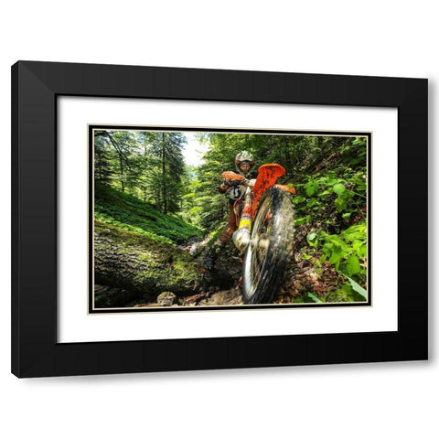 Carpath Enduro Black Modern Wood Framed Art Print with Double Matting by Szabo, Attila
