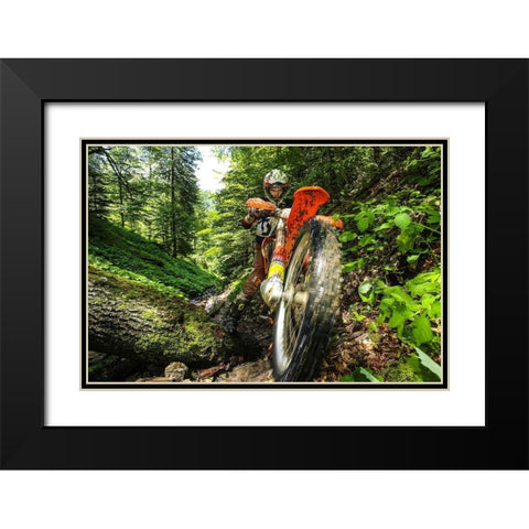 Carpath Enduro Black Modern Wood Framed Art Print with Double Matting by Szabo, Attila