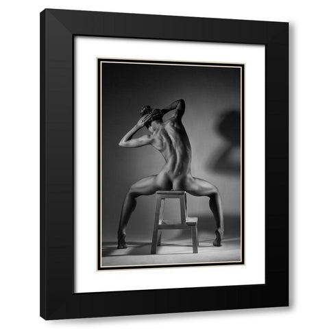 bodyscape Black Modern Wood Framed Art Print with Double Matting by Belovodchenko, Anton