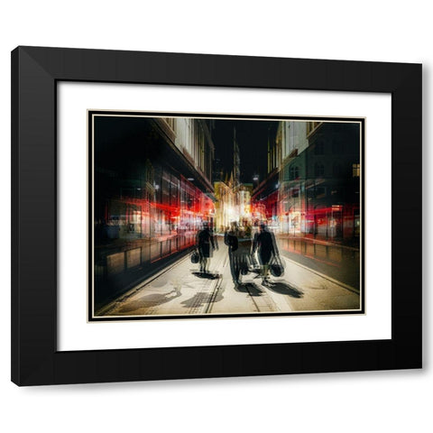 Free Exit Black Modern Wood Framed Art Print with Double Matting by Chiriaco, Carmine