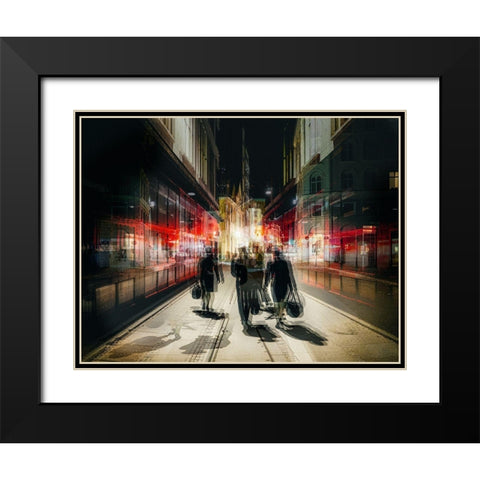 Free Exit Black Modern Wood Framed Art Print with Double Matting by Chiriaco, Carmine