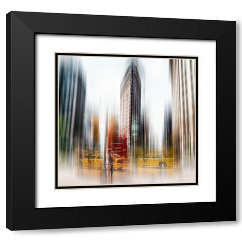 Flatiron Black Modern Wood Framed Art Print with Double Matting by Chiriaco, Carmine