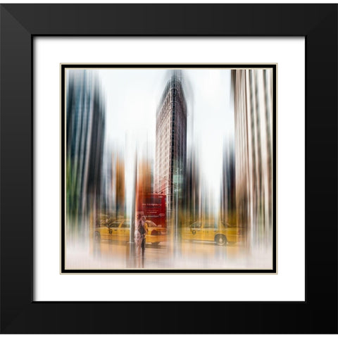 Flatiron Black Modern Wood Framed Art Print with Double Matting by Chiriaco, Carmine