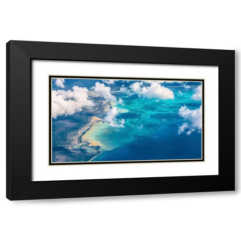 Sand Beach meets ocean Black Modern Wood Framed Art Print with Double Matting by (David) Dai, Wei