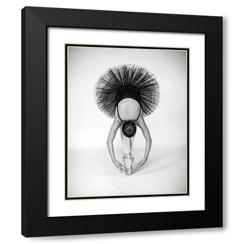 Ballet Technique Black Modern Wood Framed Art Print with Double Matting by Pentony Ma, Pauline