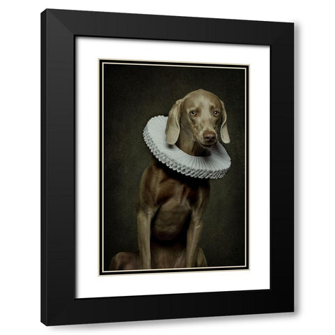 Roos Black Modern Wood Framed Art Print with Double Matting by Belzon, Carine