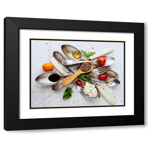 SpoonsandSalad Black Modern Wood Framed Art Print with Double Matting by Karina, Aleksandrova