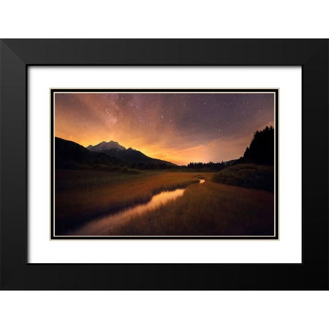 Zelenci springs Black Modern Wood Framed Art Print with Double Matting by Krivec, Ales