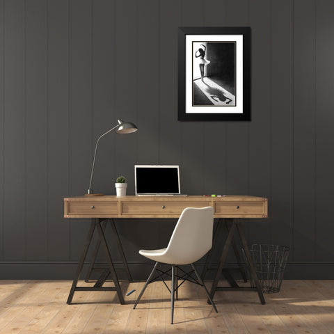 Shadow Dance Black Modern Wood Framed Art Print with Double Matting by Kisworo, Sebastian