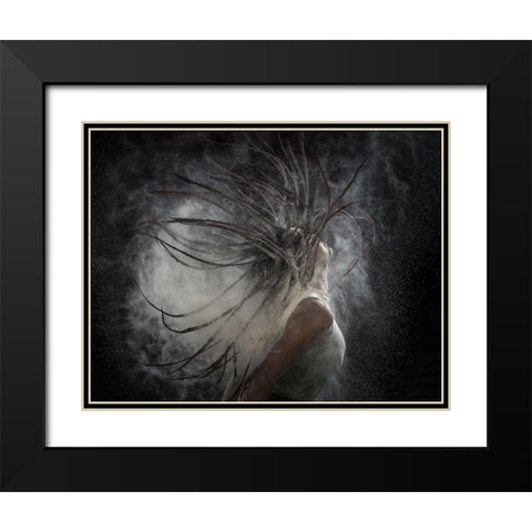 Hair with Dust Black Modern Wood Framed Art Print with Double Matting by Rosenblatt, Ronen