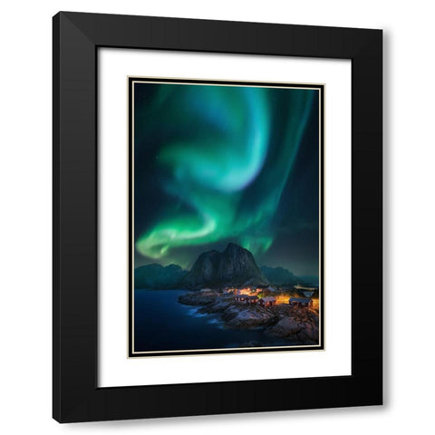 Rise Up Black Modern Wood Framed Art Print with Double Matting by F. Turienzo, Carlos