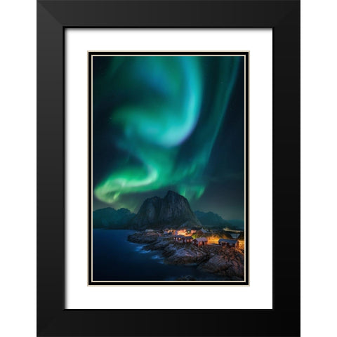 Rise Up Black Modern Wood Framed Art Print with Double Matting by F. Turienzo, Carlos