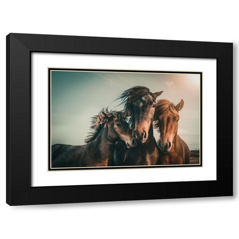 Family portrait Black Modern Wood Framed Art Print with Double Matting by Hennen, Marcus