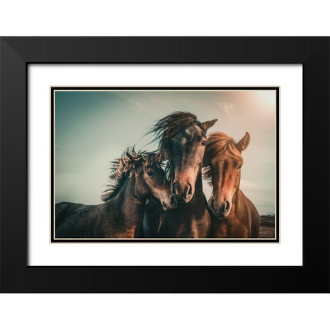 Family portrait Black Modern Wood Framed Art Print with Double Matting by Hennen, Marcus