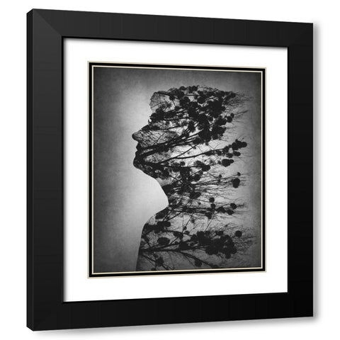 Essence of life Black Modern Wood Framed Art Print with Double Matting by Macko, Dusan